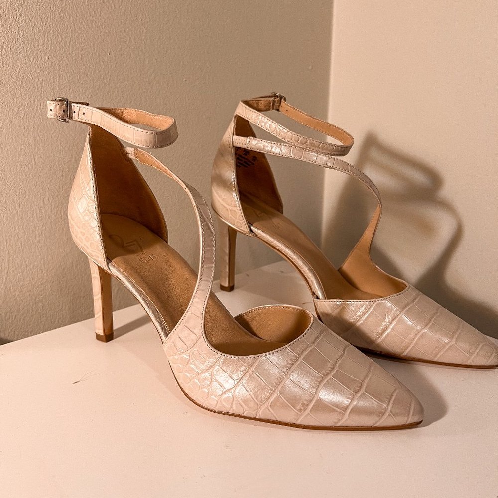 Satin Pearl Heels